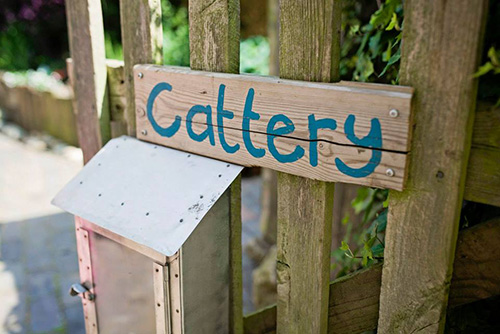 Cattery Sign at Mobberley Cottage